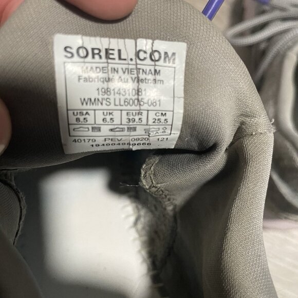 Sorel Kinetic Impact Lace Sneakers Women’s 8.5 Gray Purple  Athletic Casual Shoe - Picture 7 of 7
